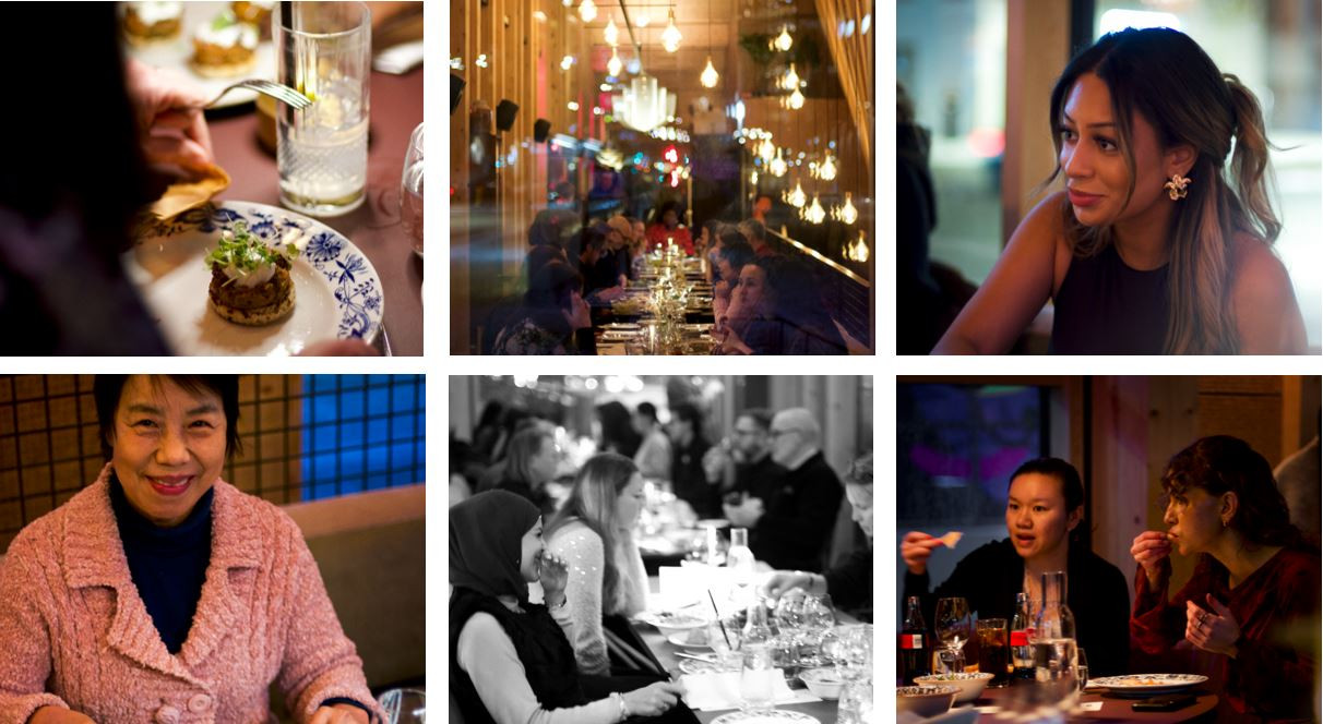 People having dinner