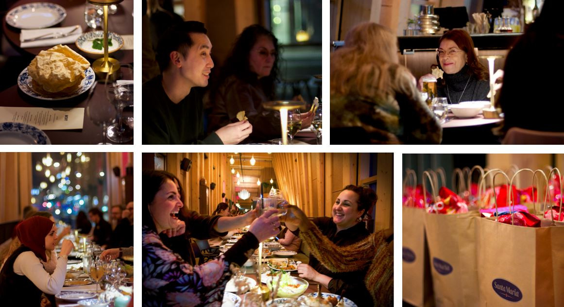 People eating dinner