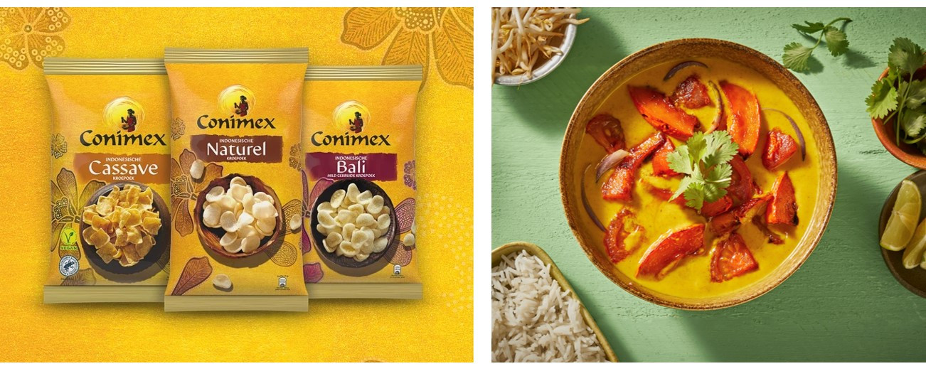 Conimex prawn chips and soup