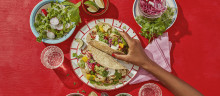 Taco dinner with oat tortillas