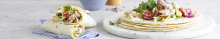 Tortilla wraps on plate